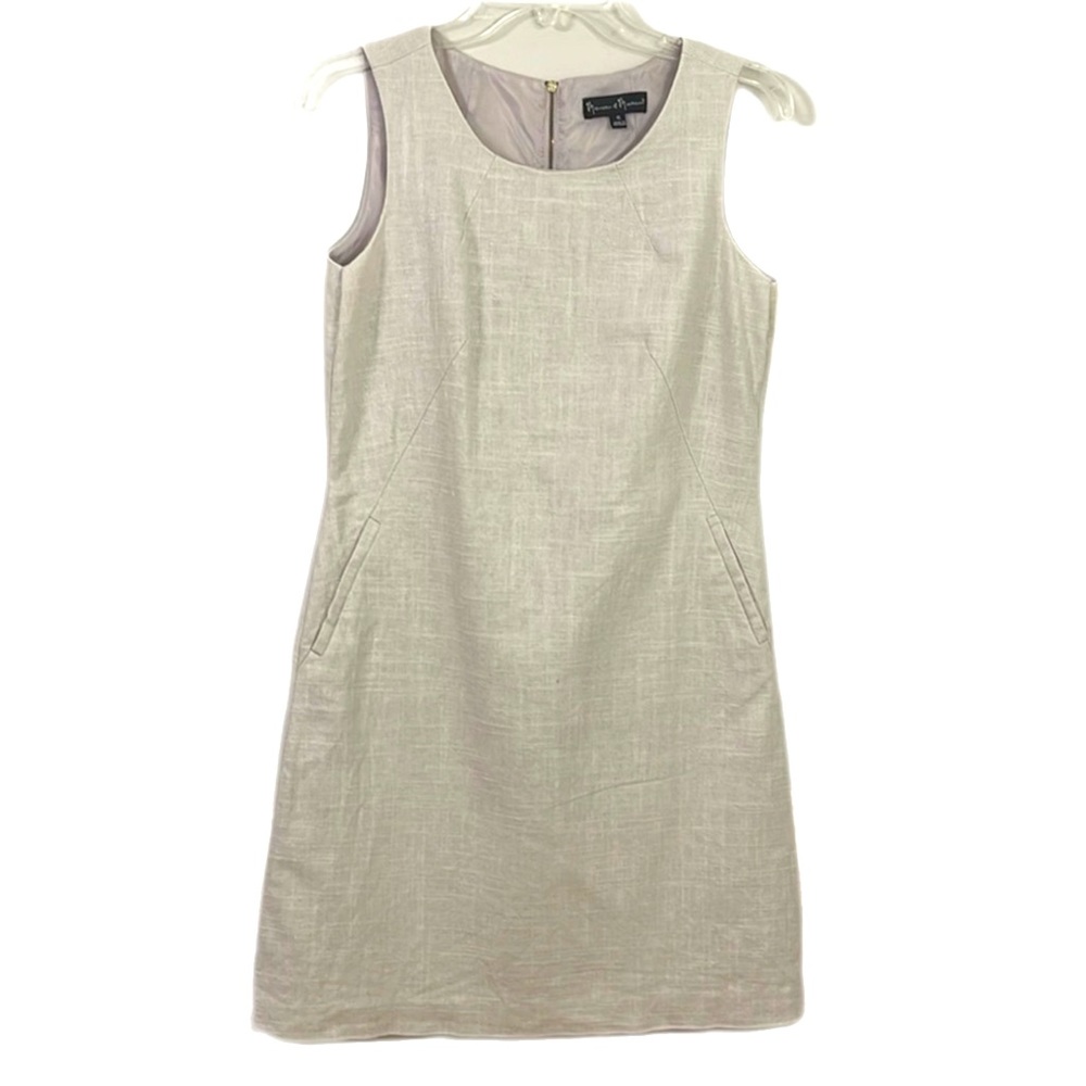 🏷 Mercer & Madison sleeveless classic natural linen dress 6